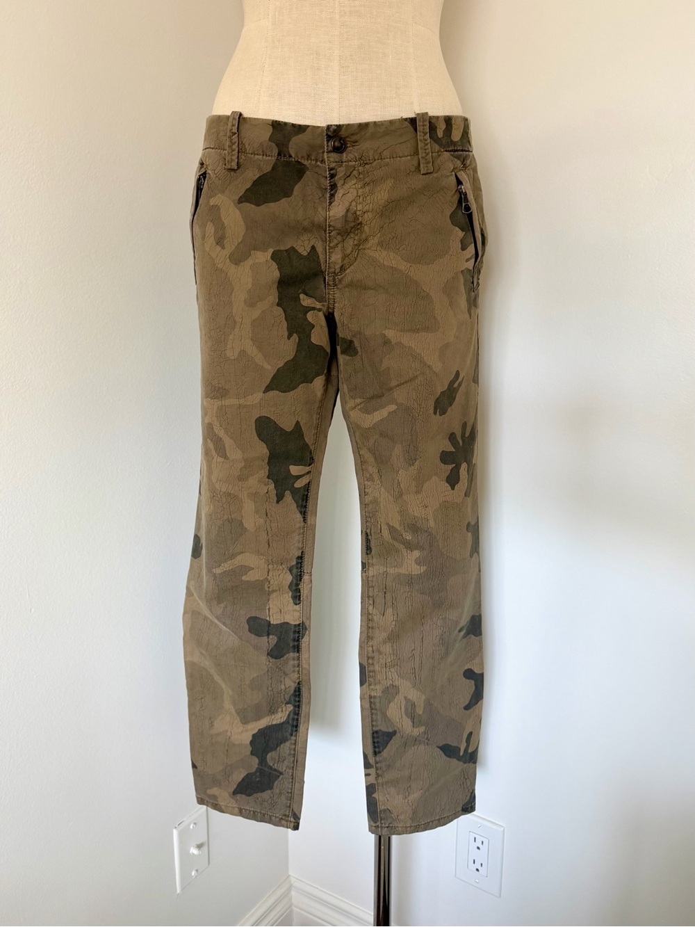Y2K Joe’s Jeans Green Camo Utility Skinny Ankle Jeans